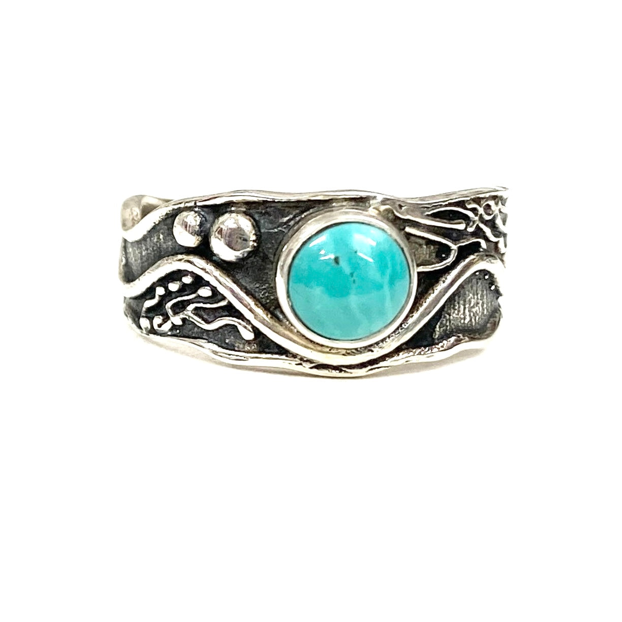 Sterling Silver Abstract Ring - Available in 6 stones