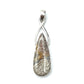 Silver Twist Crazy Lace Agate Pendants