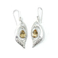 Swirl Dangle Gemstone Earrings