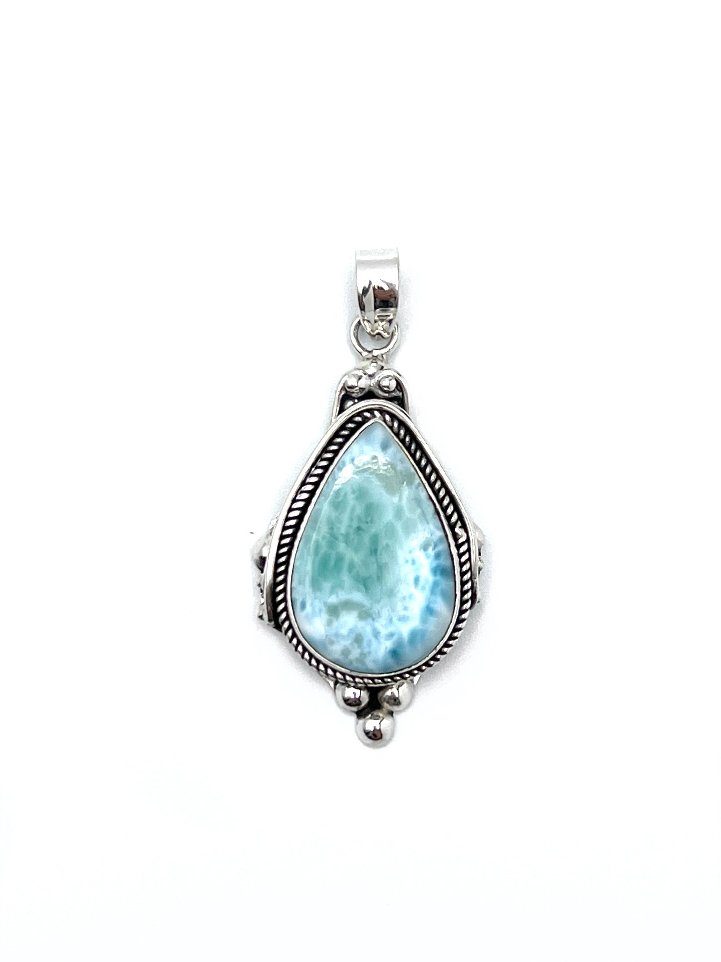 Bali Ball Point Larimar Pendants