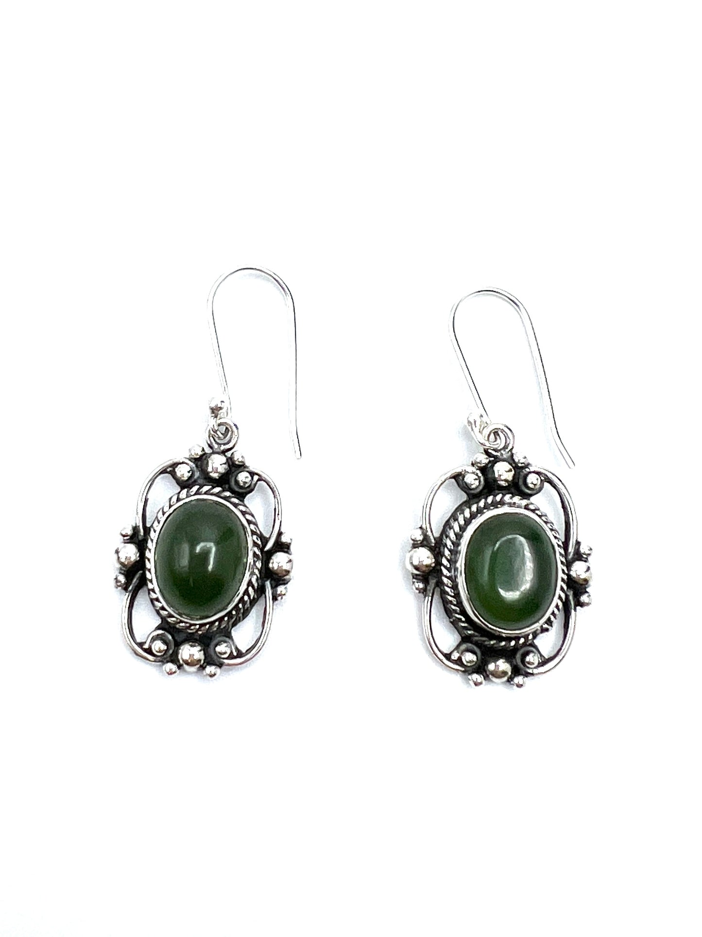 Sterling Silver Victorian Mirror Gemstone Earrings