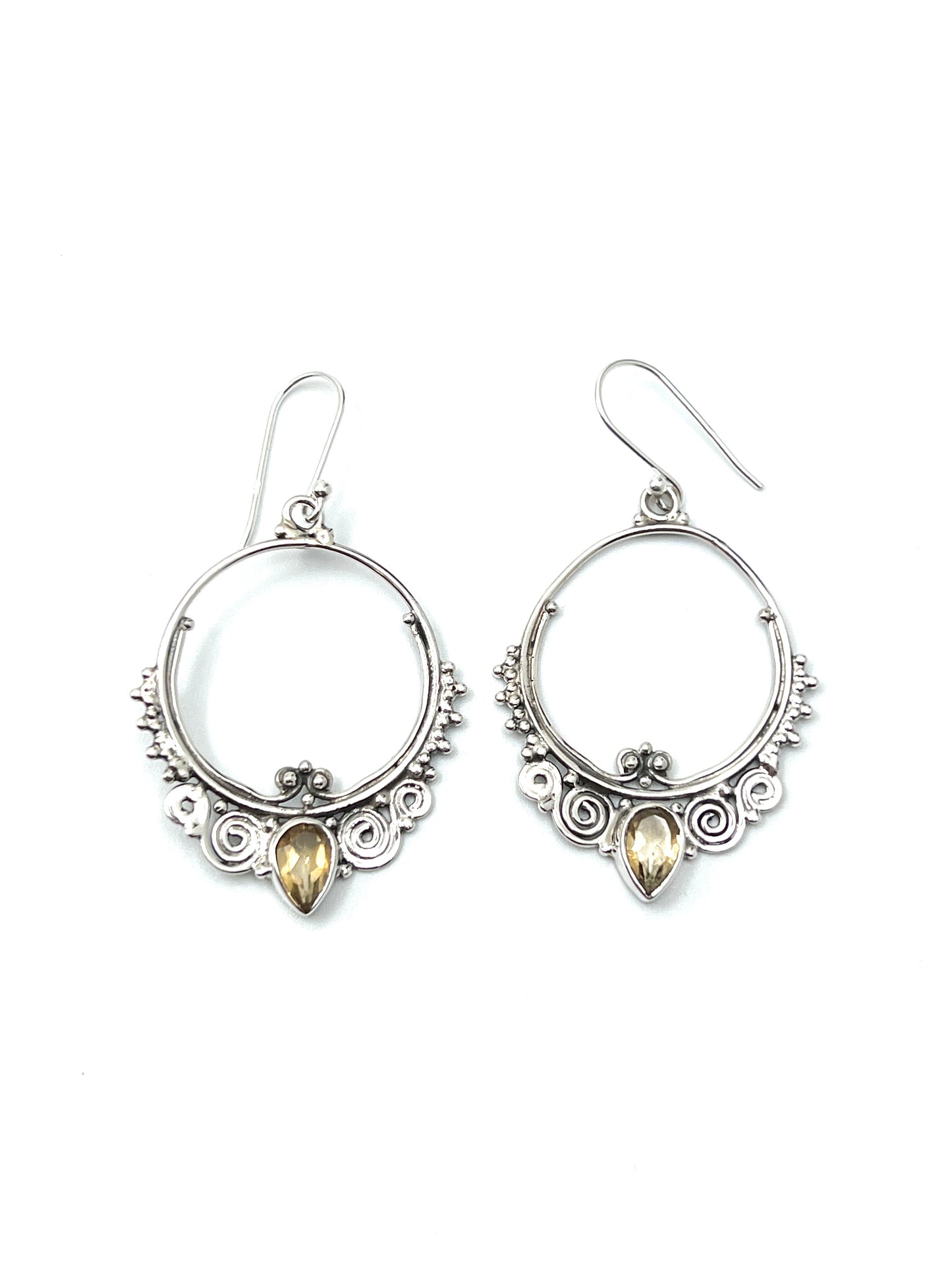 Bali Hoop Dangle Earrings