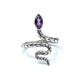 Gemstone Snake Rings