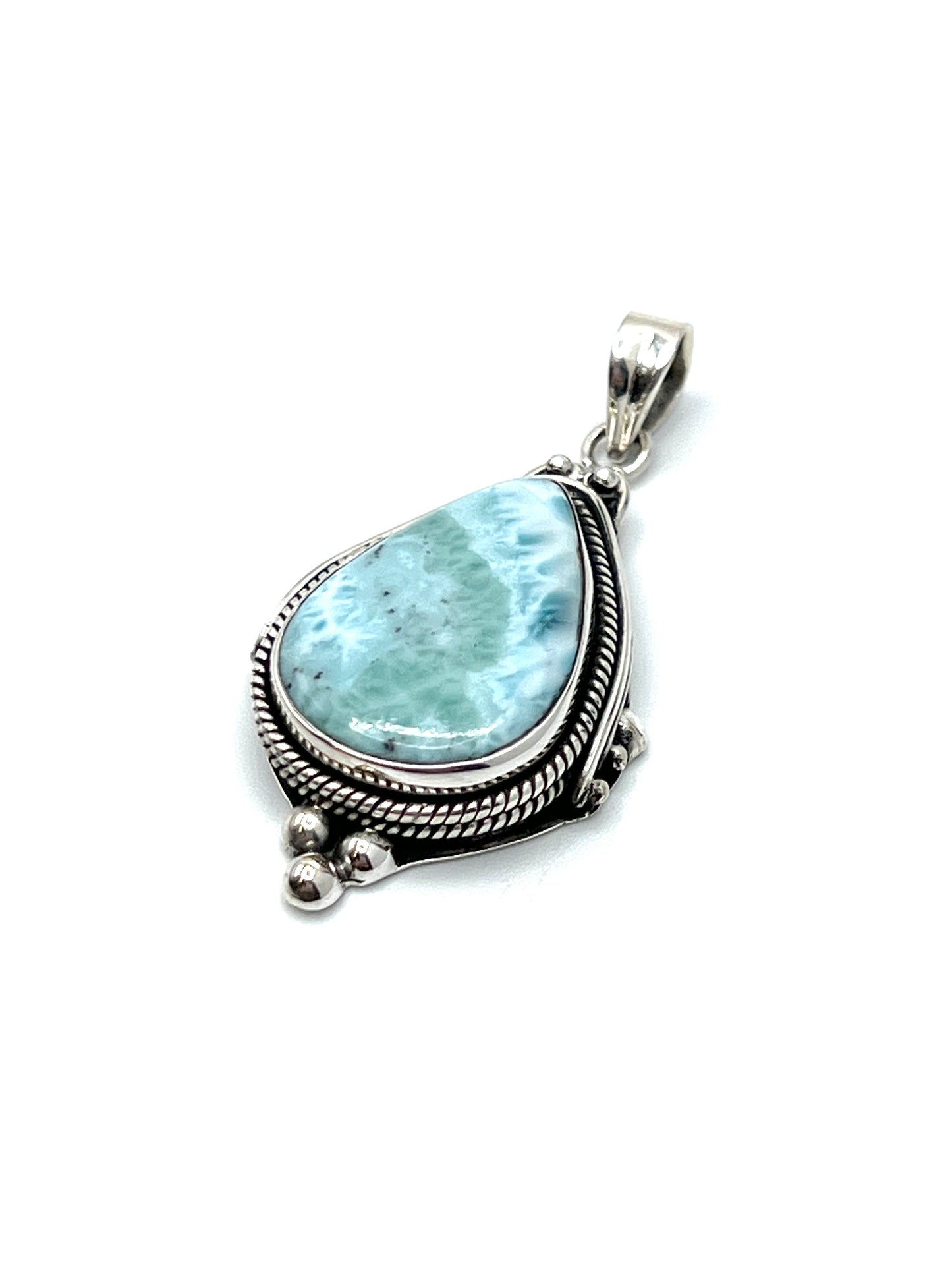 Bali Ball Point Larimar Pendants