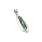 Silver Double Wire Green Kyanite Pendants