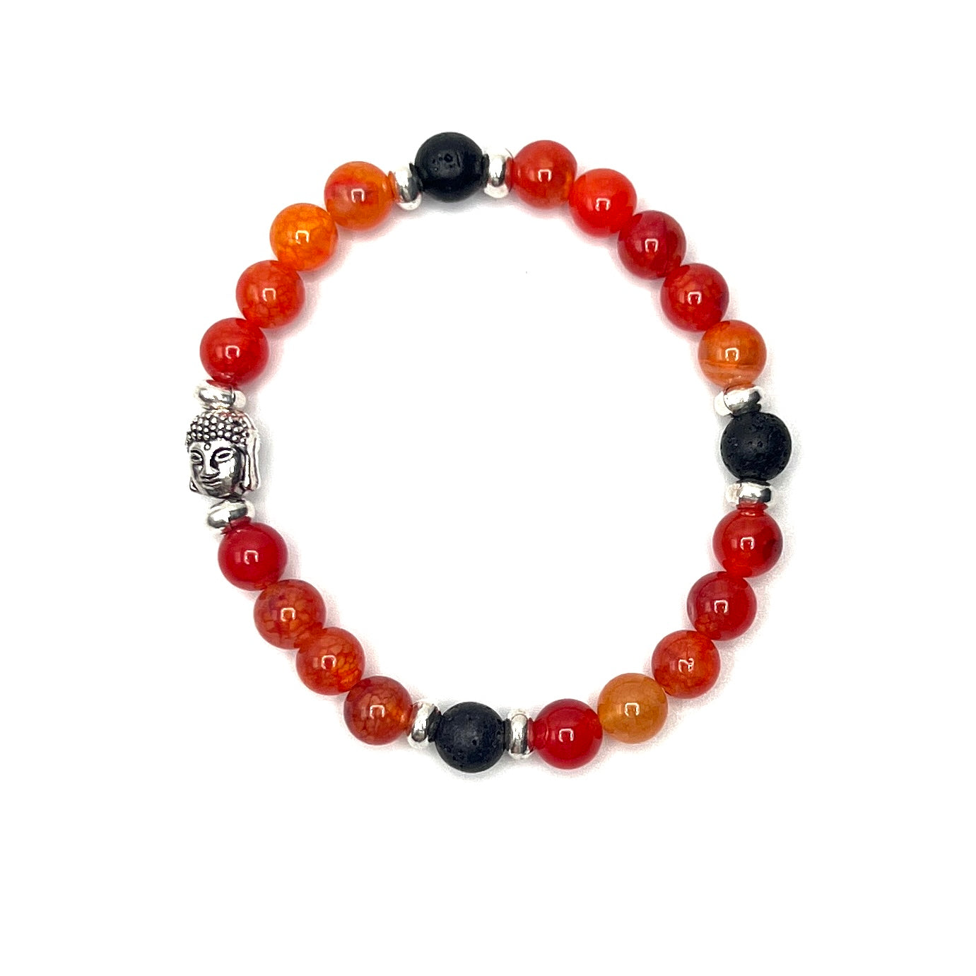 Large Buddha Head Stretchy Stone Bracelets