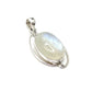 Silver Double Wire Moonstone Pendants