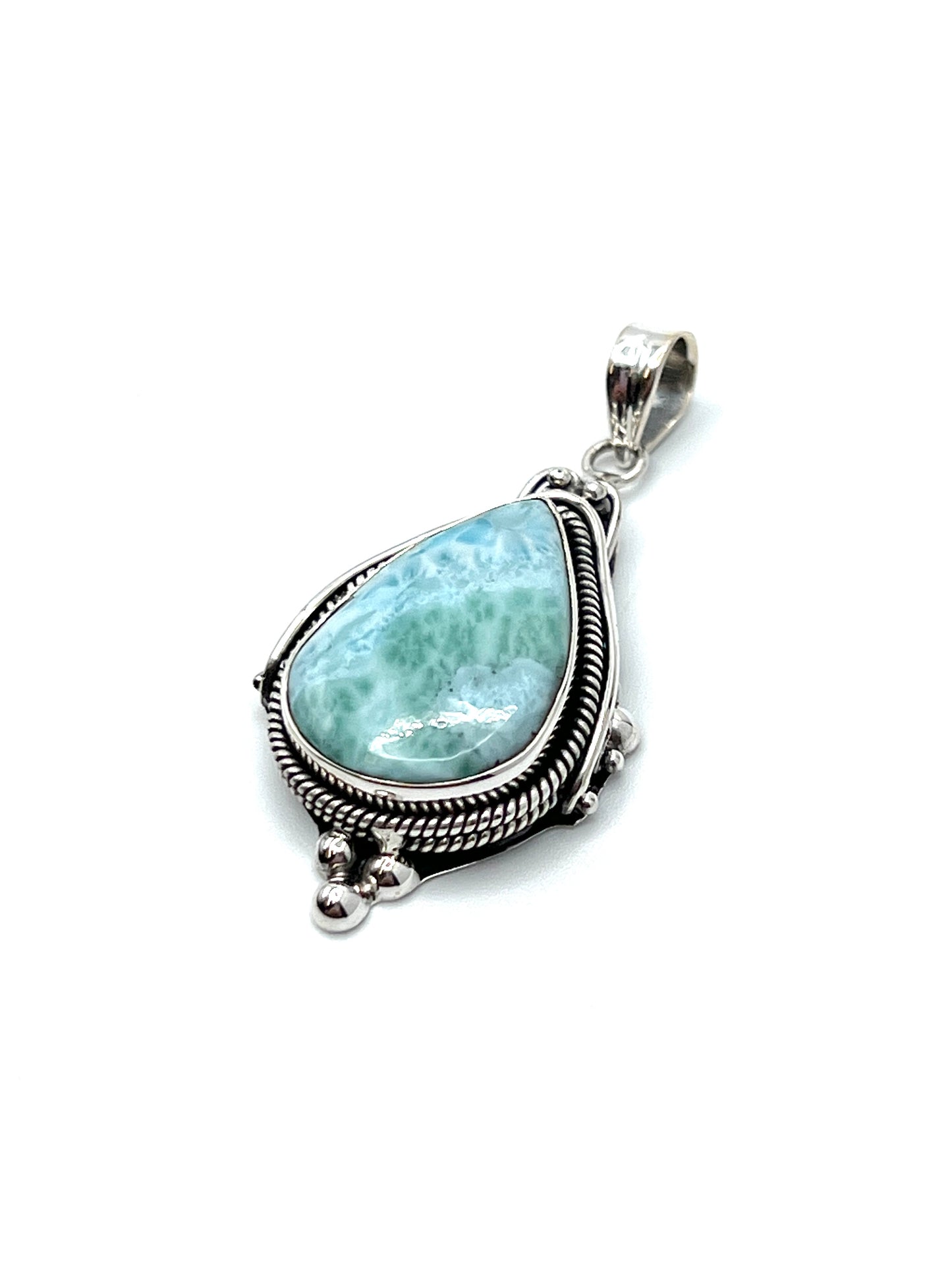 Bali Ball Point Larimar Pendants