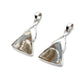 Silver Twist Crazy Lace Agate Pendants