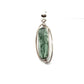 Silver Double Wire Green Kyanite Pendants