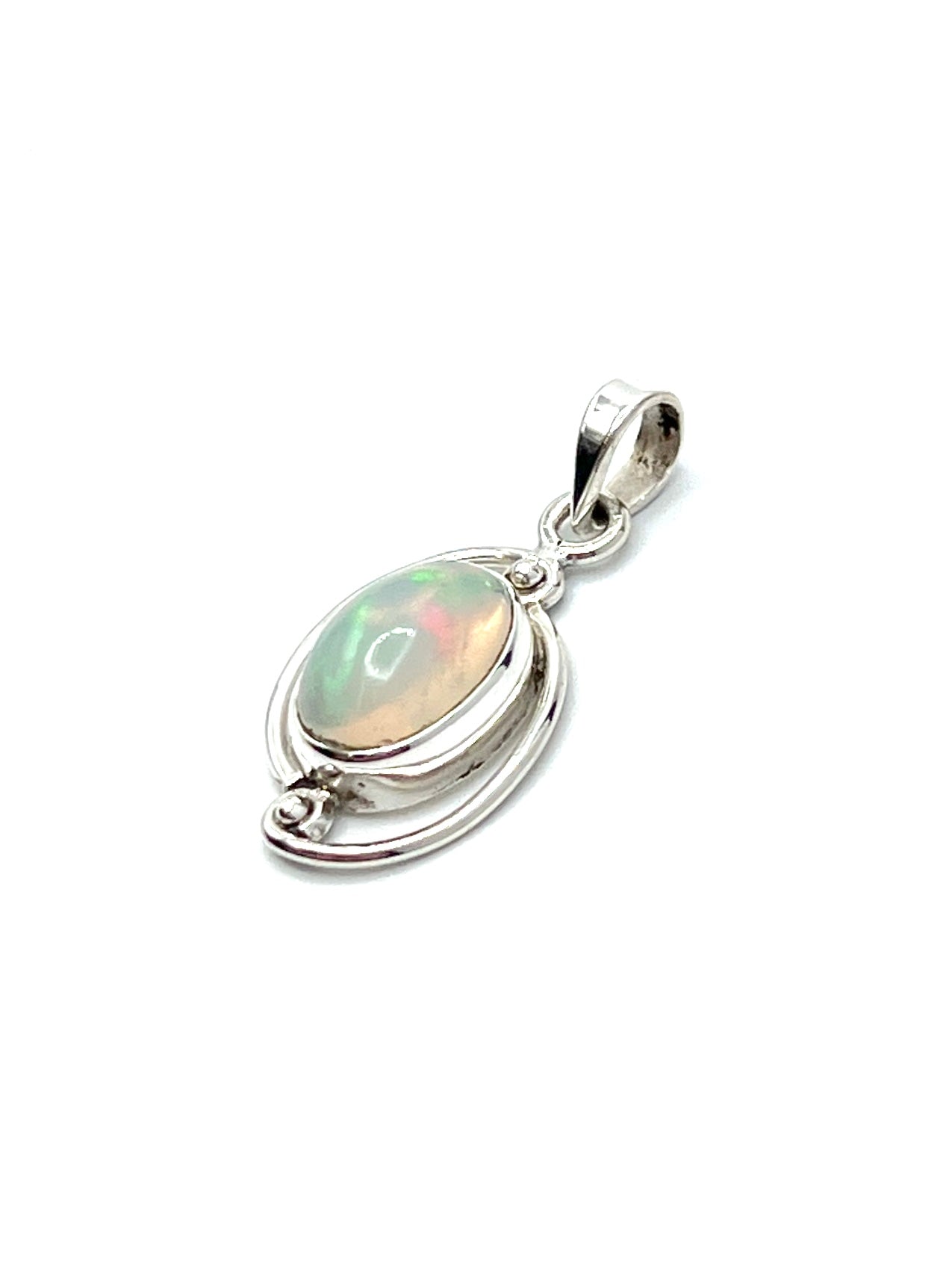 Silver Double Wire Gemstone Pendants Premium Stones