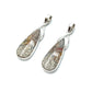 Silver Twist Crazy Lace Agate Pendants