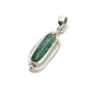 Silver Double Wire Green Kyanite Pendants