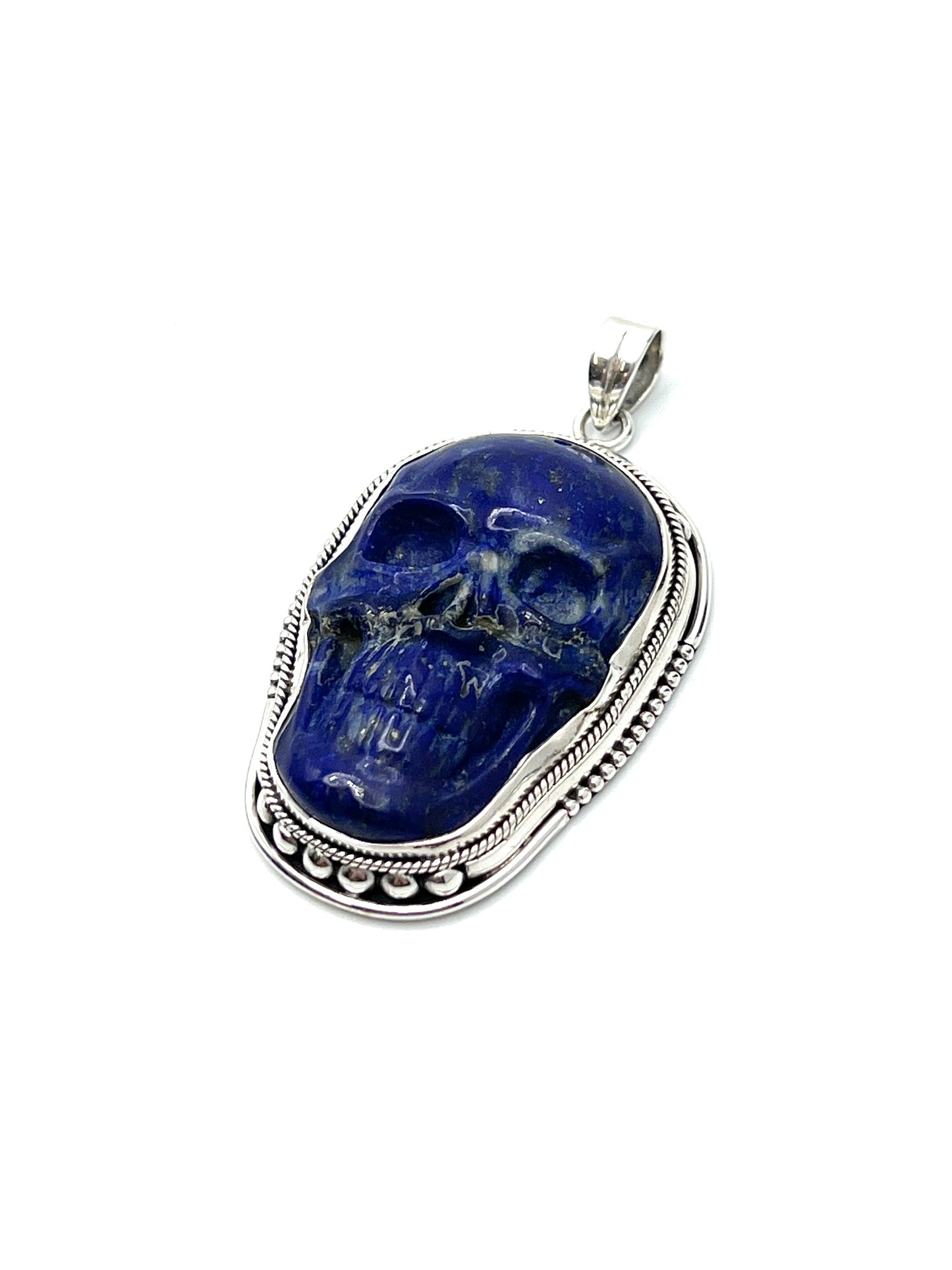 Lapis Lazuli Skull Pendant