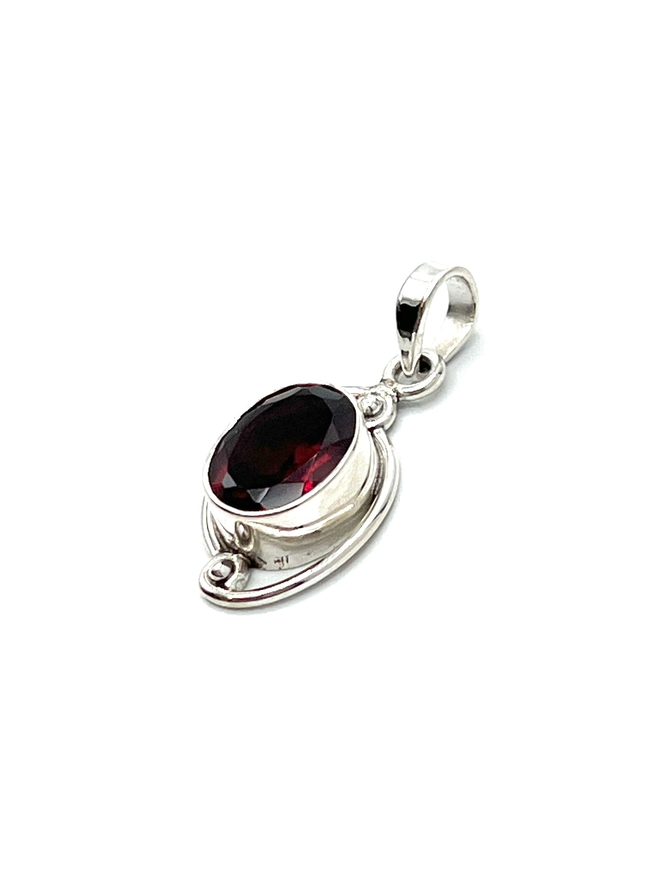 Silver Double Wire Gemstone Pendants