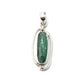 Silver Double Wire Green Kyanite Pendants