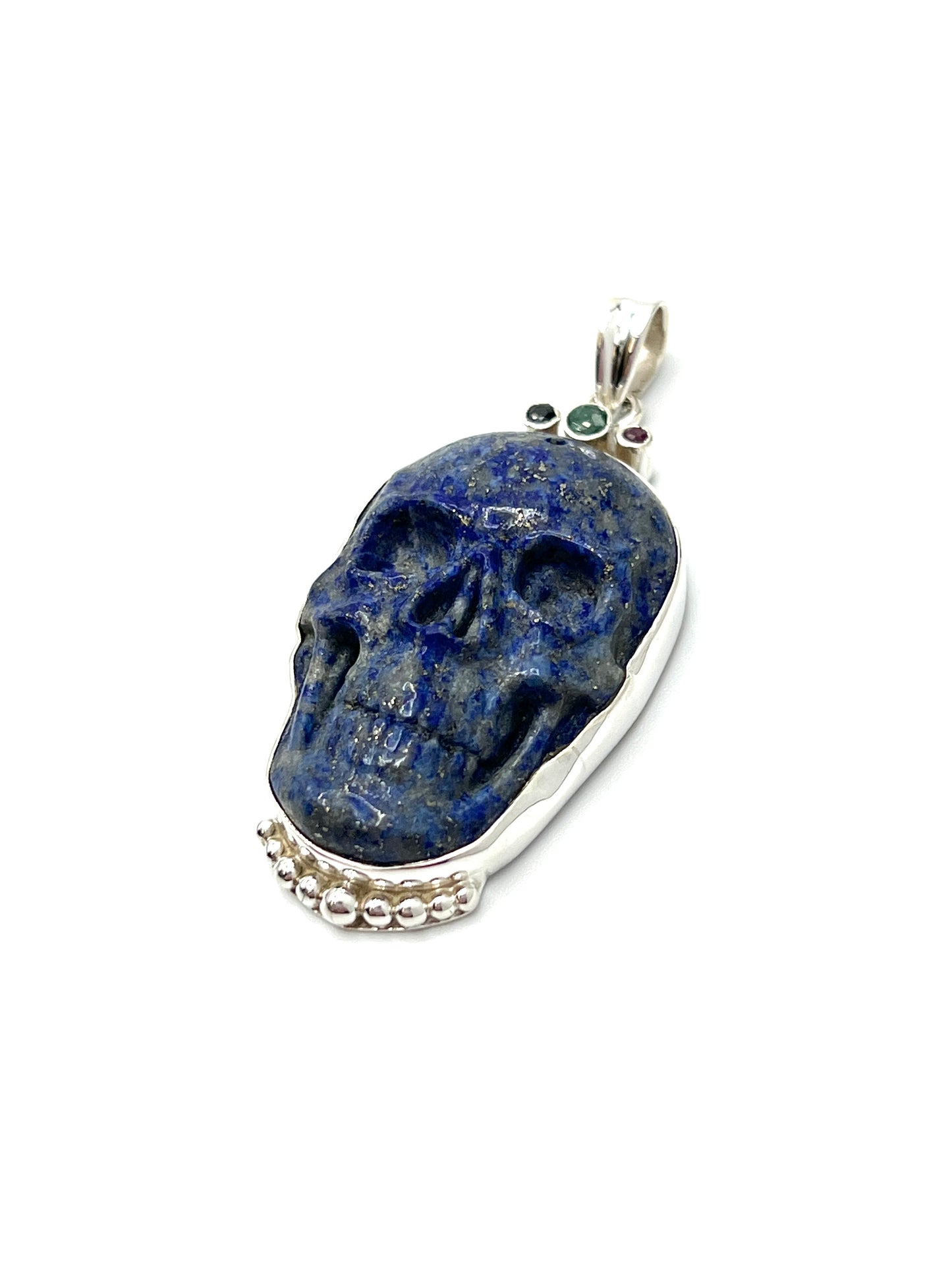 Lapis Lazuli Skull Pendant