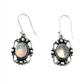 Sterling Silver Victorian Mirror Gemstone Earrings