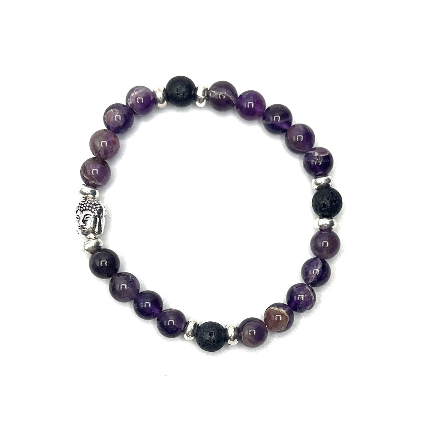 Large Buddha Head Stretchy Stone Bracelets