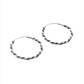 Oxidized Sterling Silver Twist Hoop Earrings