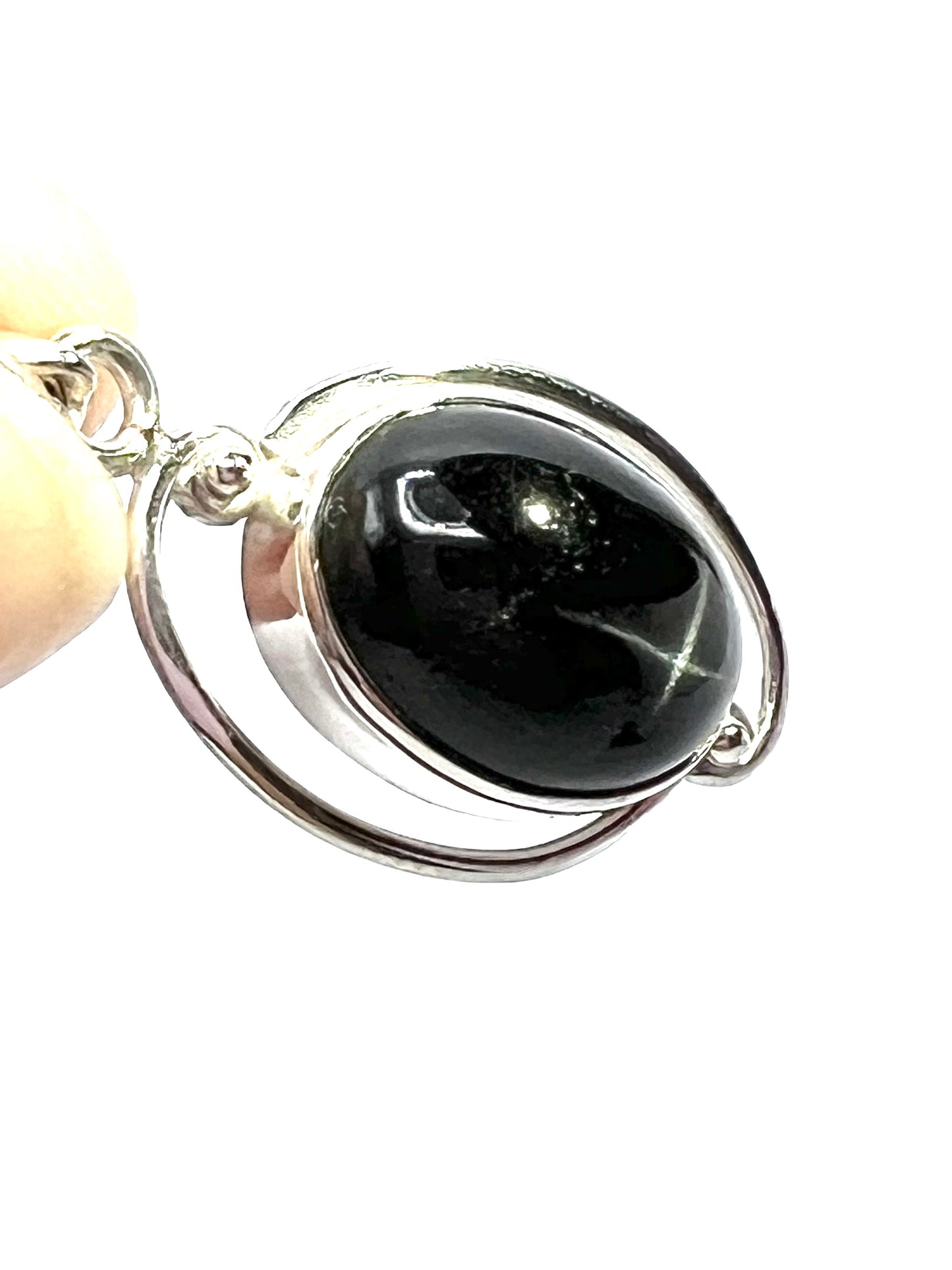 Silver Double Wire Gemstone Pendants