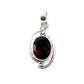 Silver Double Wire Gemstone Pendants