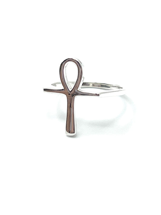 Sterling Silver Square Ankh Rings
