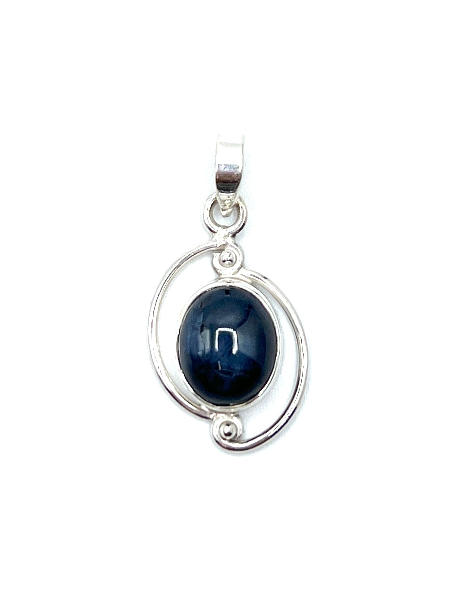 Silver Double Wire Gemstone Pendants Premium Stones