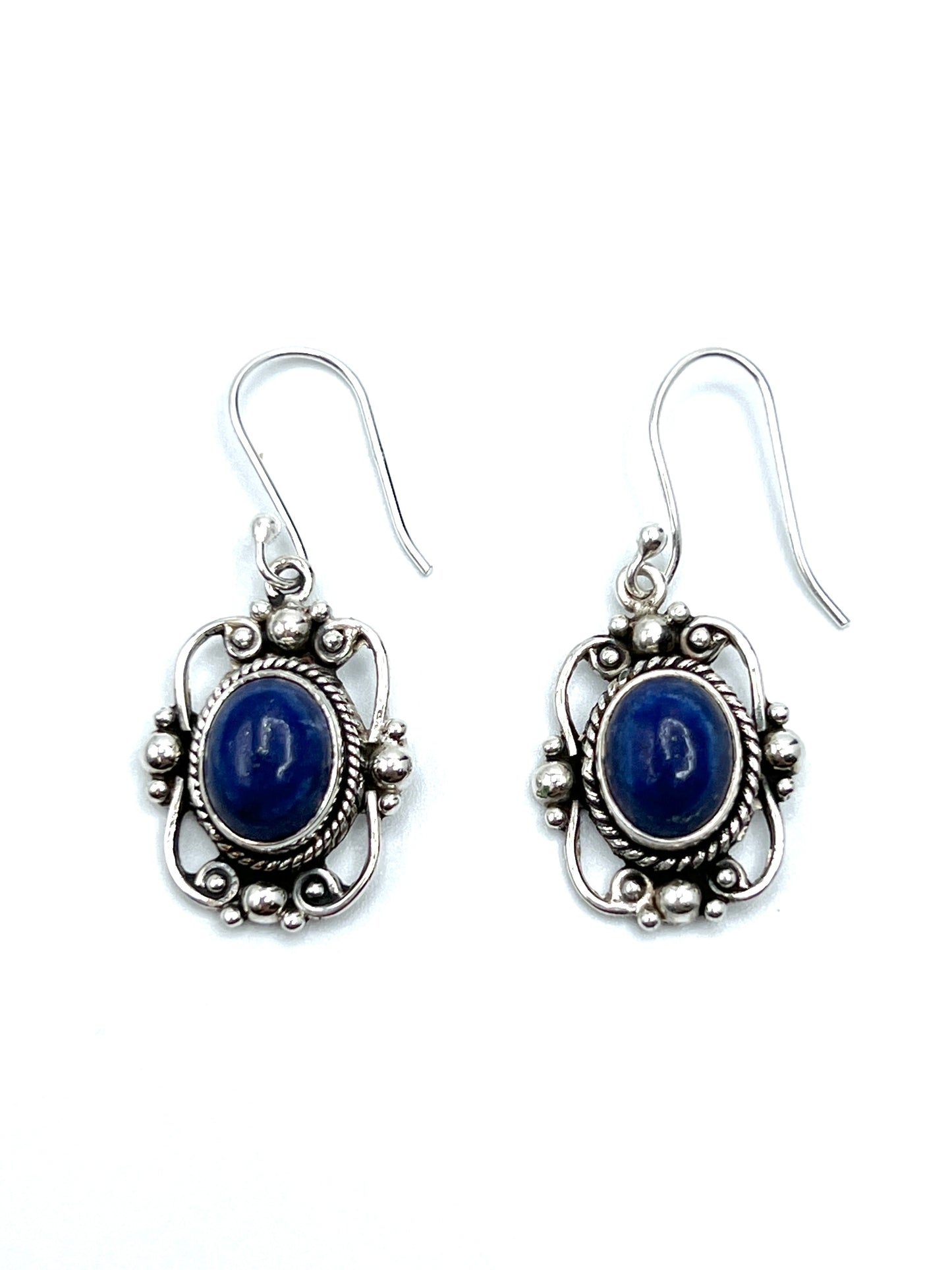 Sterling Silver Victorian Mirror Gemstone Earrings