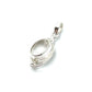 Silver Double Wire Gemstone Pendants