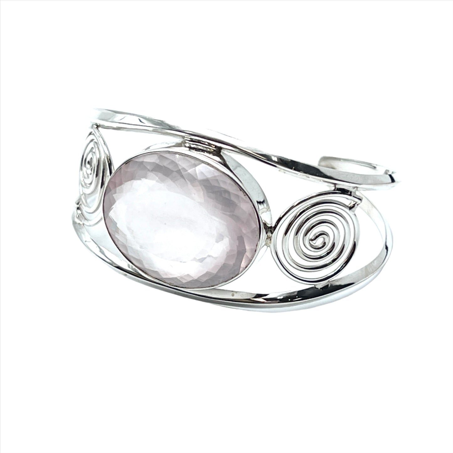 Sterling Silver Large Gemstone Cuff