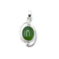 Silver Double Wire Gemstone Pendants