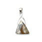Silver Twist Crazy Lace Agate Pendants
