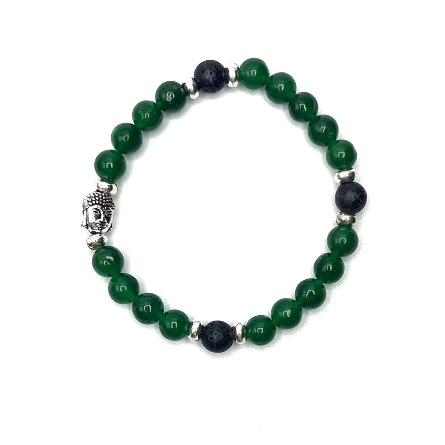 Large Buddha Head Stretchy Stone Bracelets