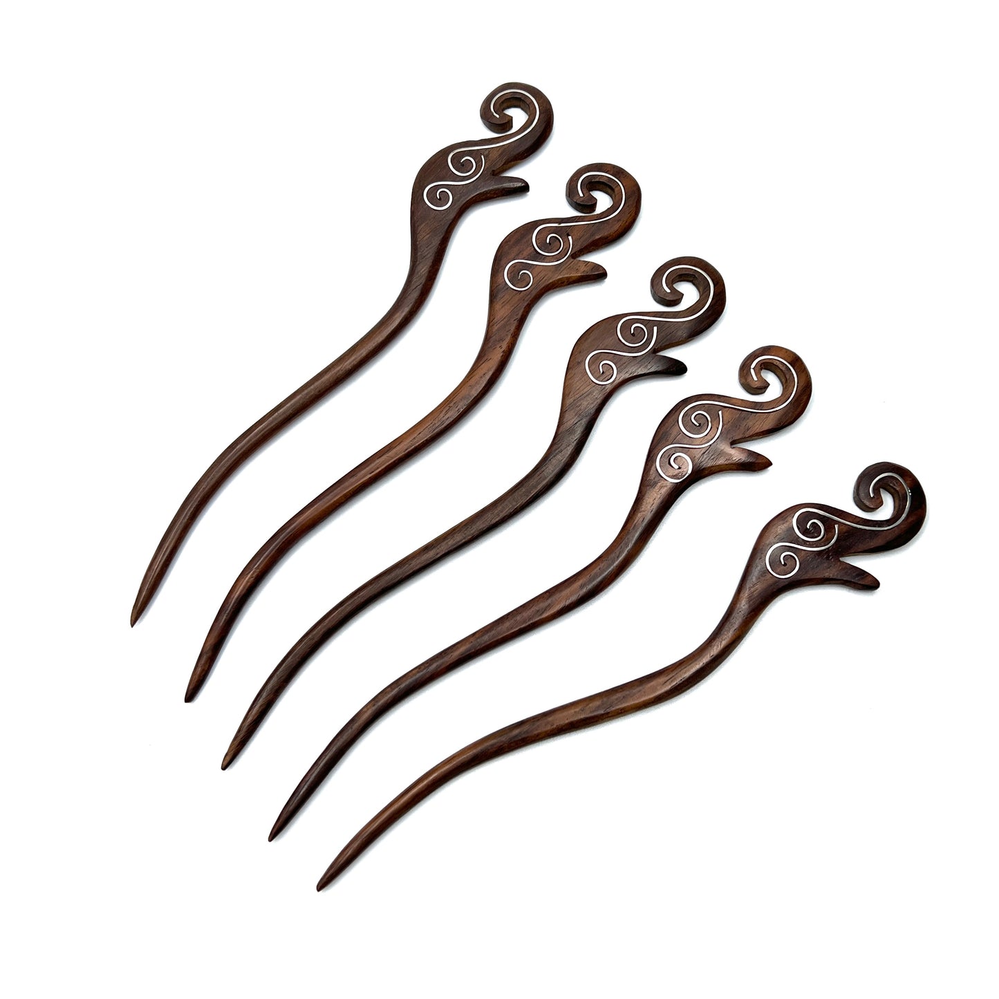 Swirl Sono Wood Hair Sticks