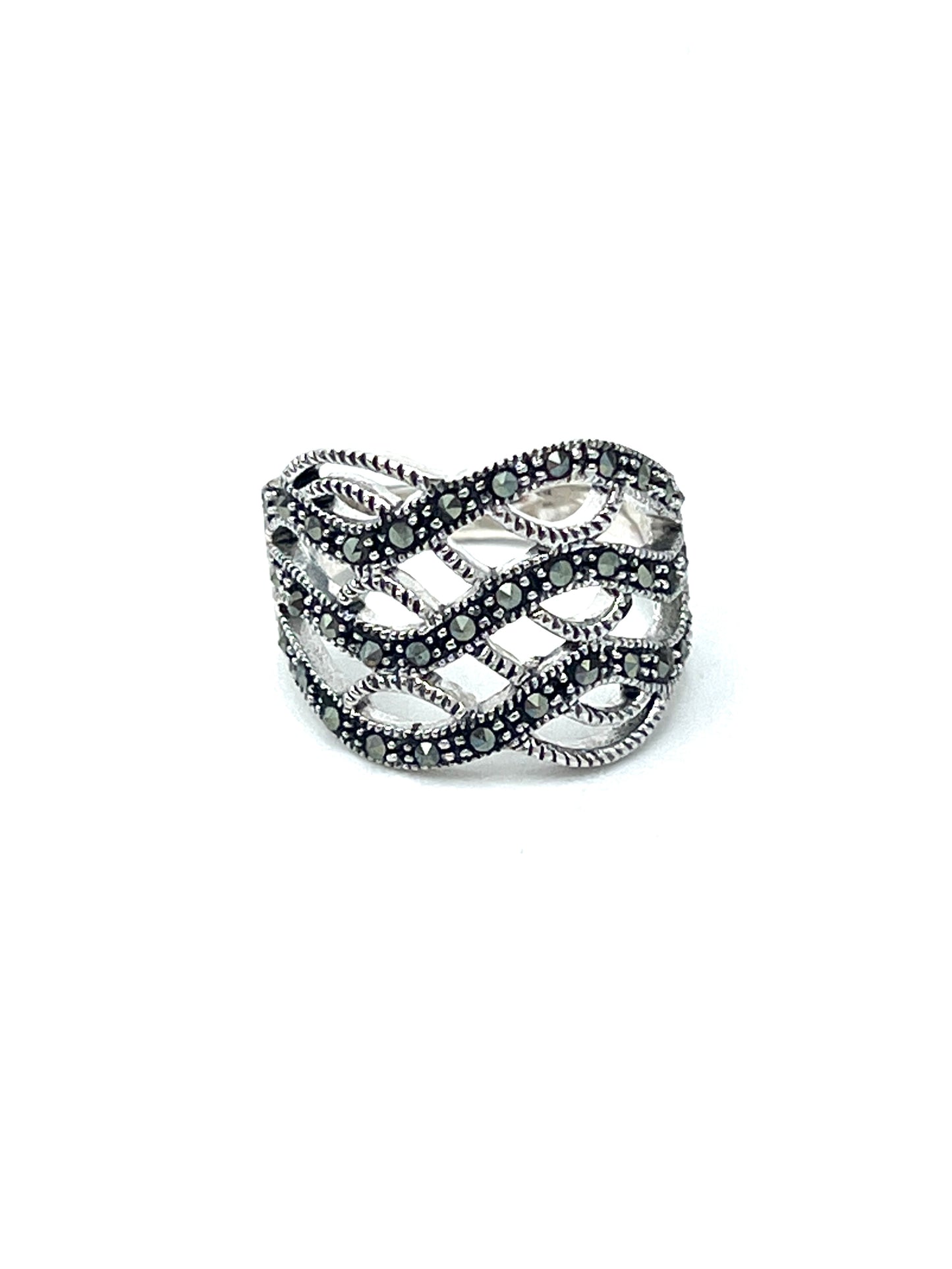 Sterling Silver Marcasite Infinity Ring