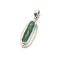 Silver Double Wire Green Kyanite Pendants