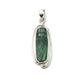 Silver Double Wire Green Kyanite Pendants