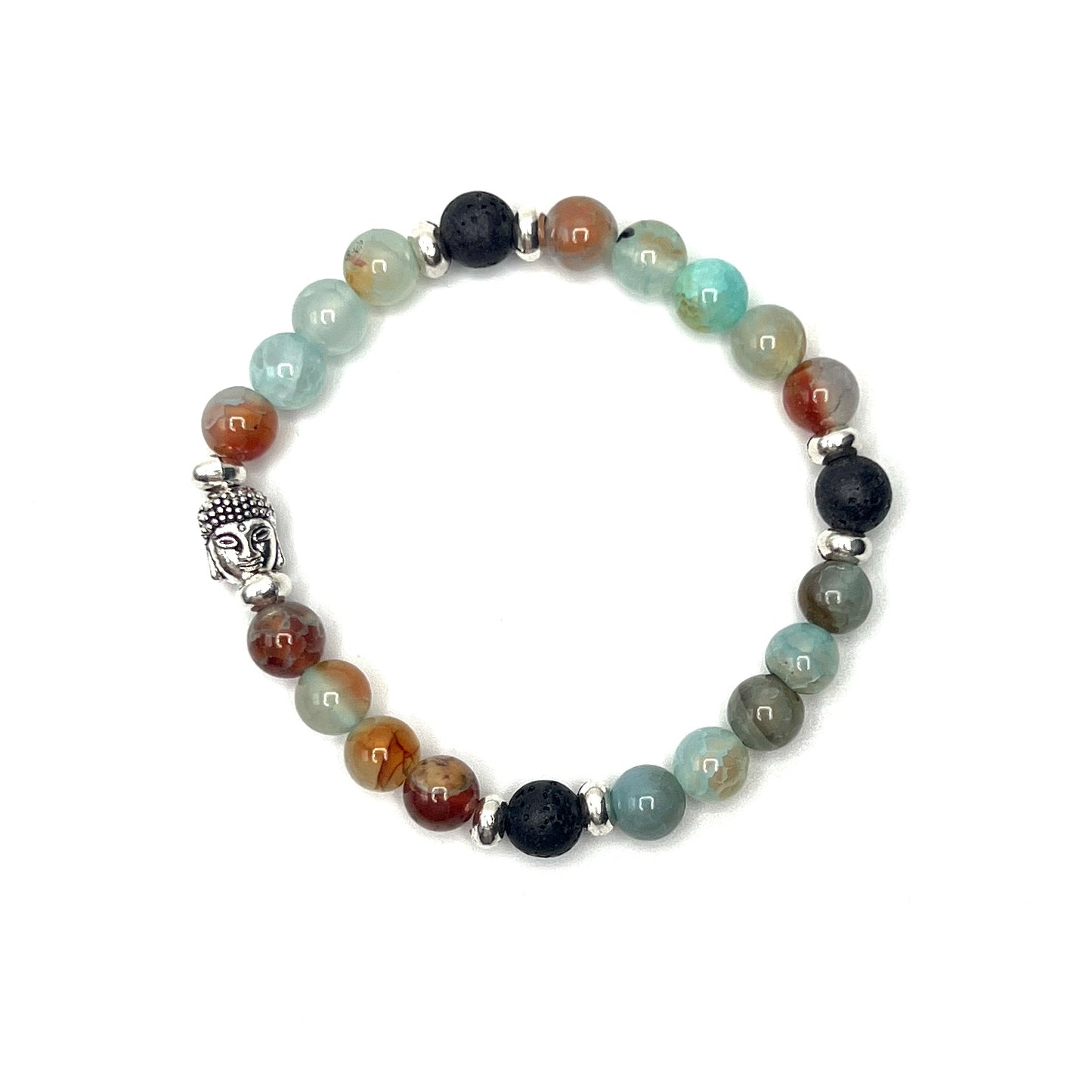 Large Buddha Head Stretchy Stone Bracelets