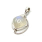 Silver Double Wire Moonstone Pendants