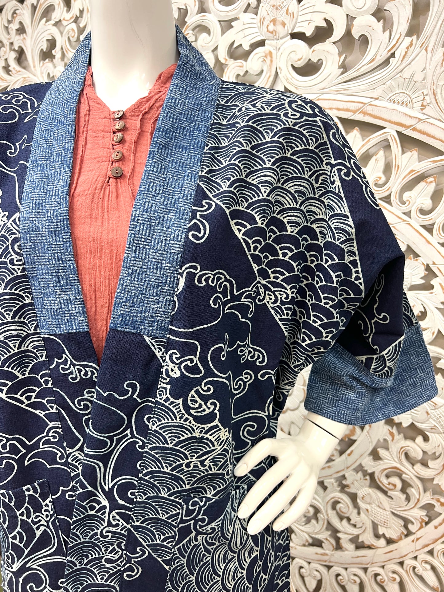 Indigo Block print Kimonos