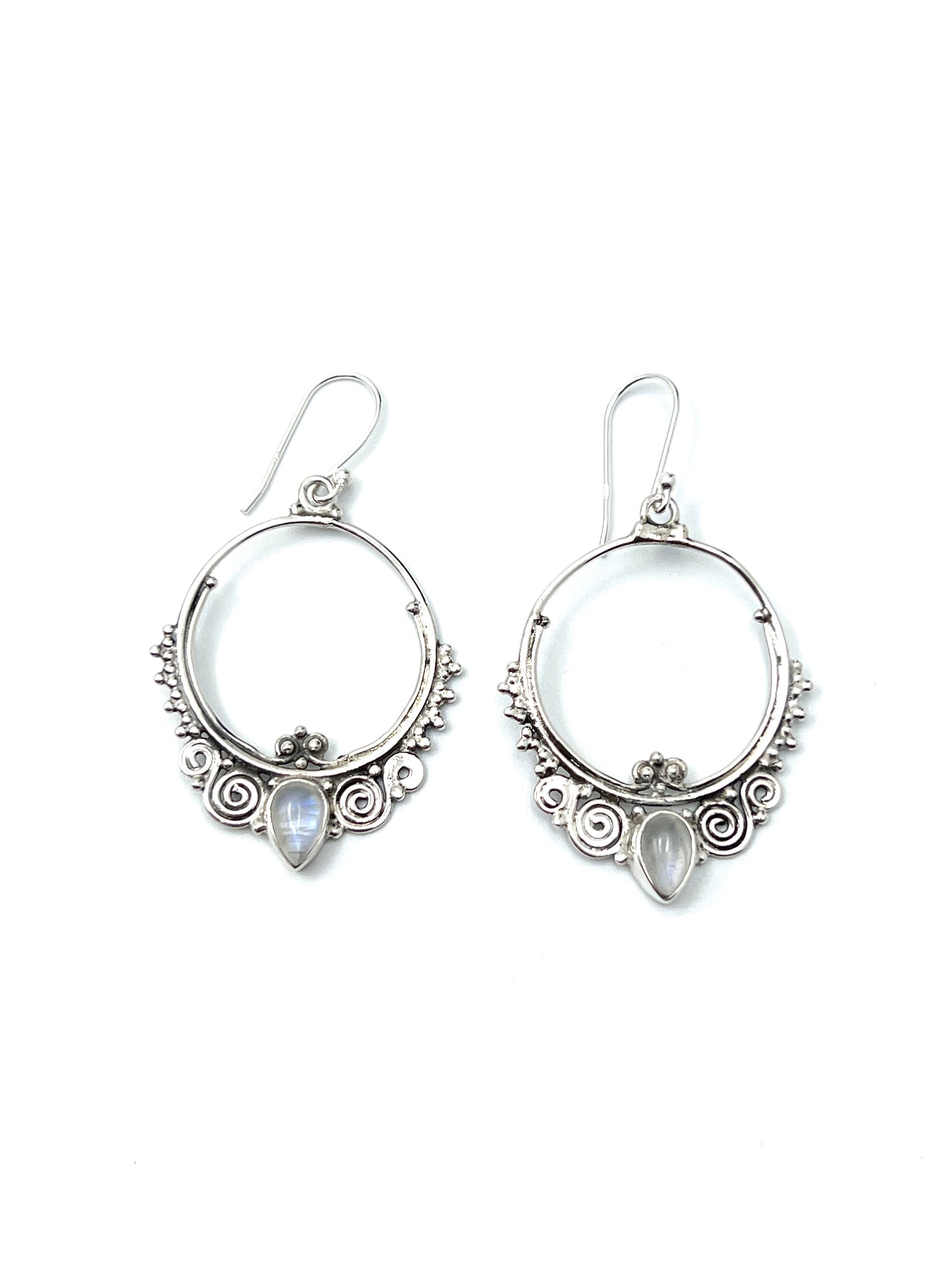 Bali Hoop Dangle Earrings