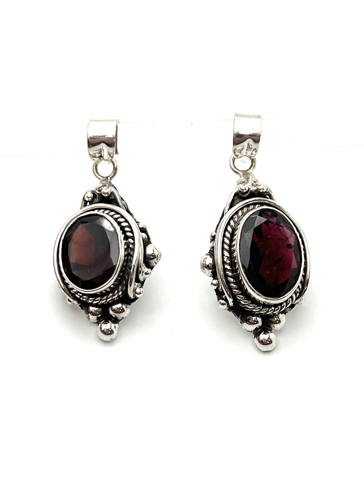 Bali Ball Point Garnet Pendants