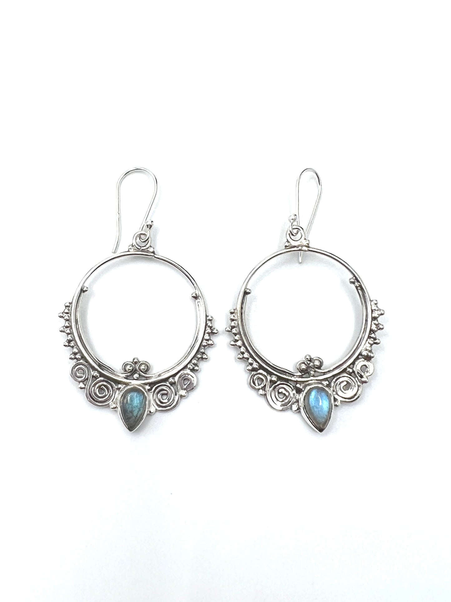 Bali Hoop Dangle Earrings