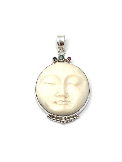 Round Face Bone Face Pendants