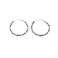 Oxidized Sterling Silver Twist Hoop Earrings