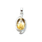 Silver Double Wire Gemstone Pendants