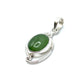 Silver Double Wire Gemstone Pendants