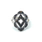 Sterling Silver Marcasite Diamond Flower Ring