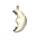 Crescent Moon Bone Face Pendants